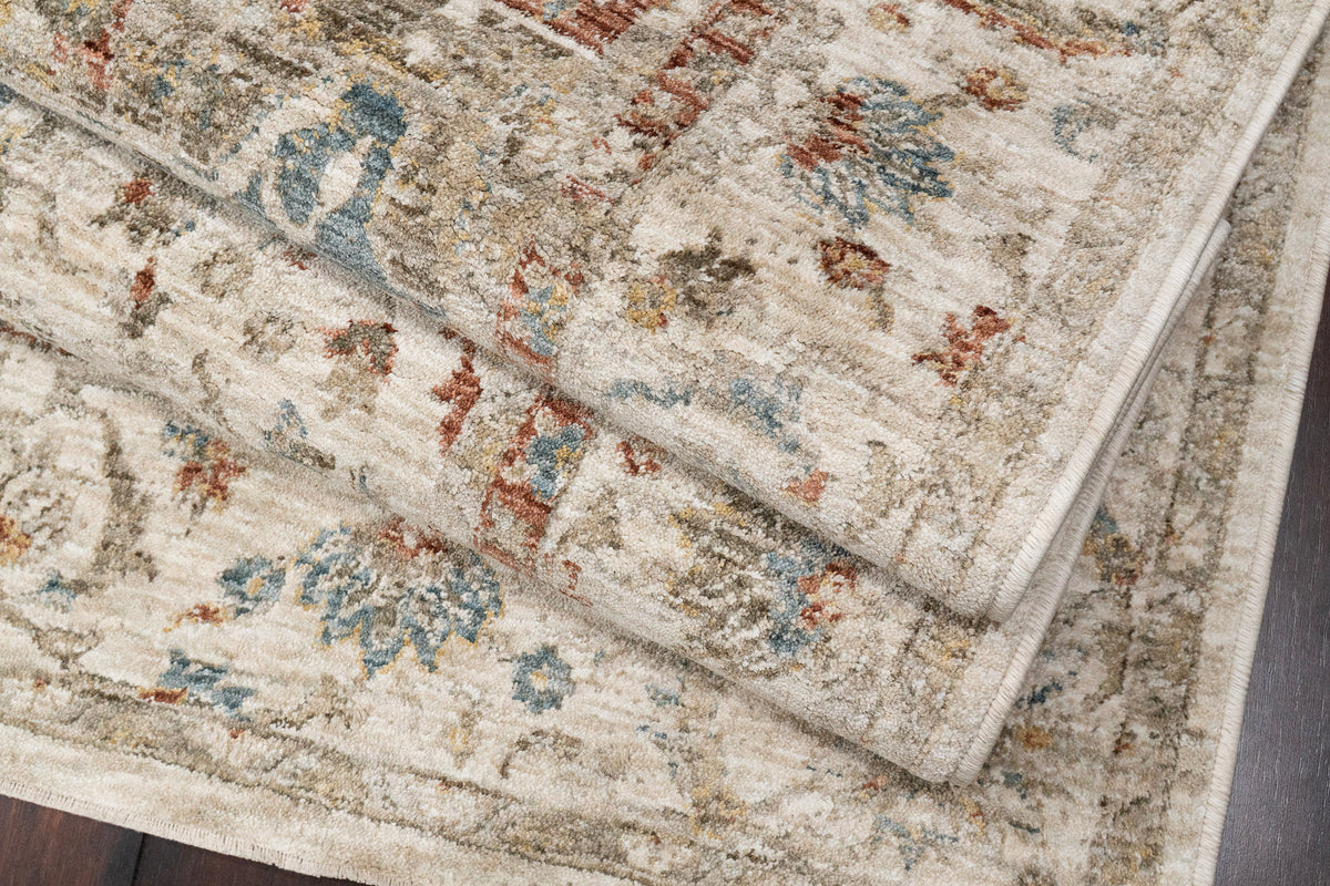 Luminous 17606-185 Cream/Beige/Navy Area Rug