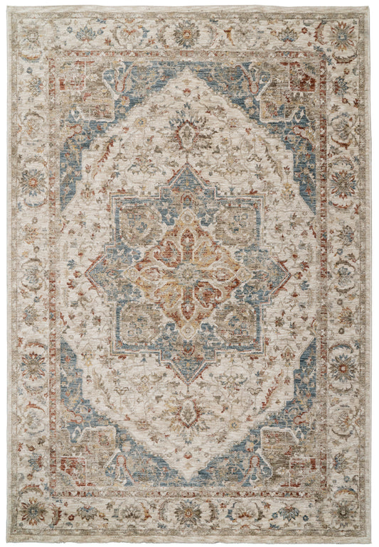 Luminous 17606-185 Cream/Beige/Navy Area Rug