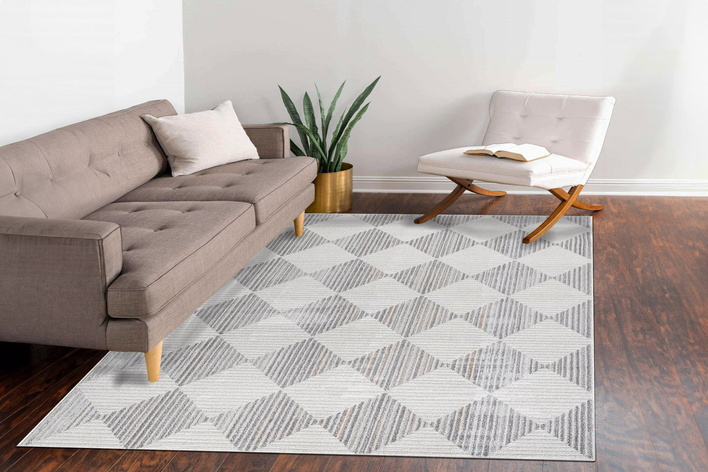 Maximus 15802-190 Ivory/Grey Area Rug