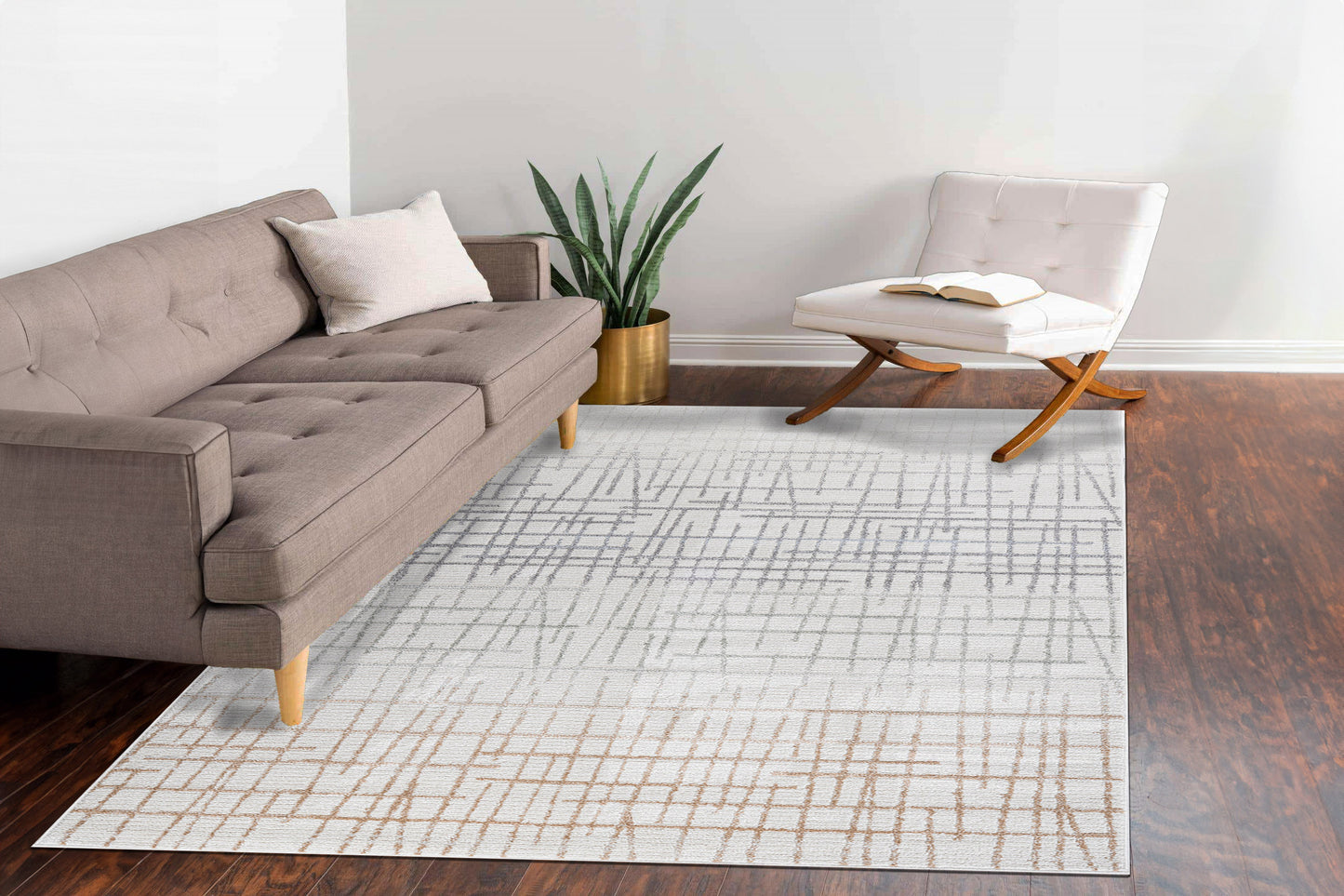 Maximus 15803-198 Ivory/Grey/Beige Area Rug