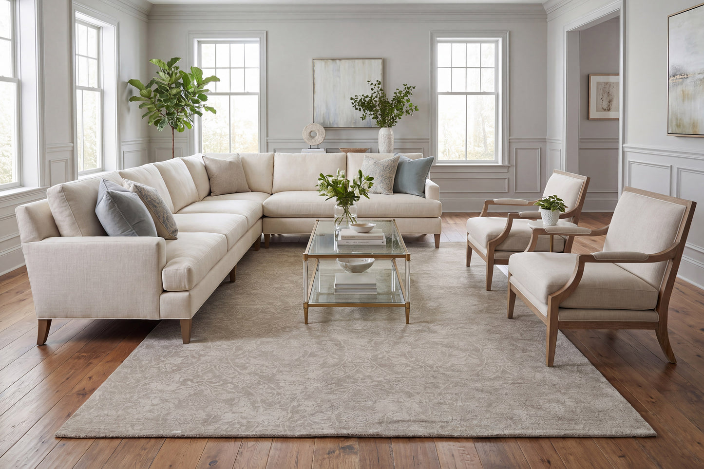 Meadow 17974-818 Light Beige/Cream Area Rug