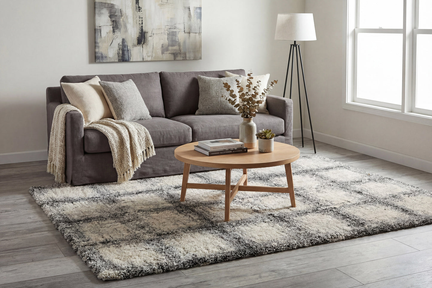 Mehari 23095-6248 Black/White Area Rug