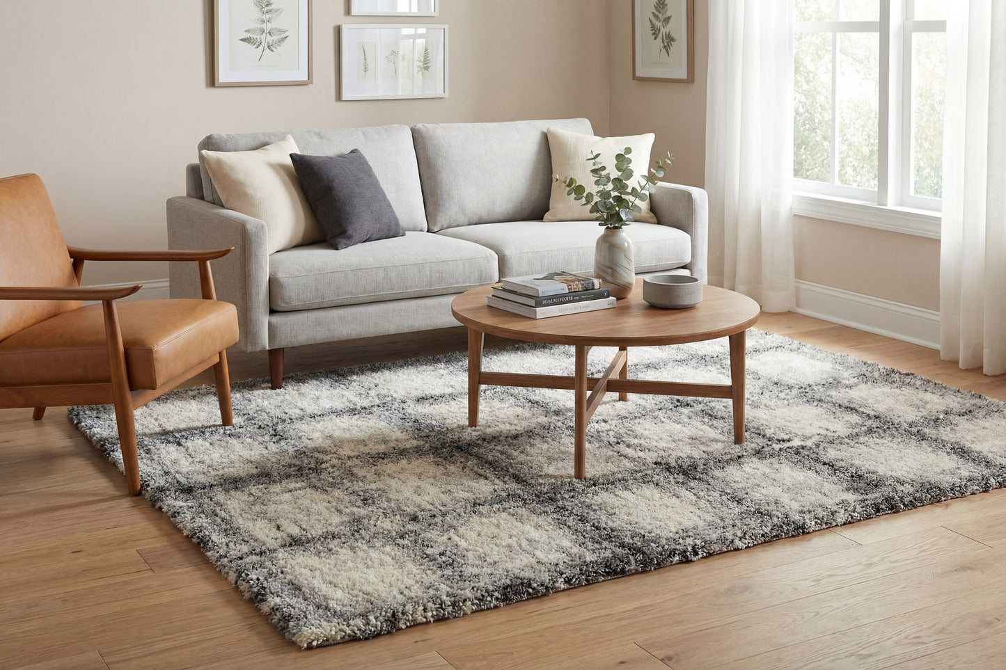 Mehari 23095-6248 Black/White Area Rug