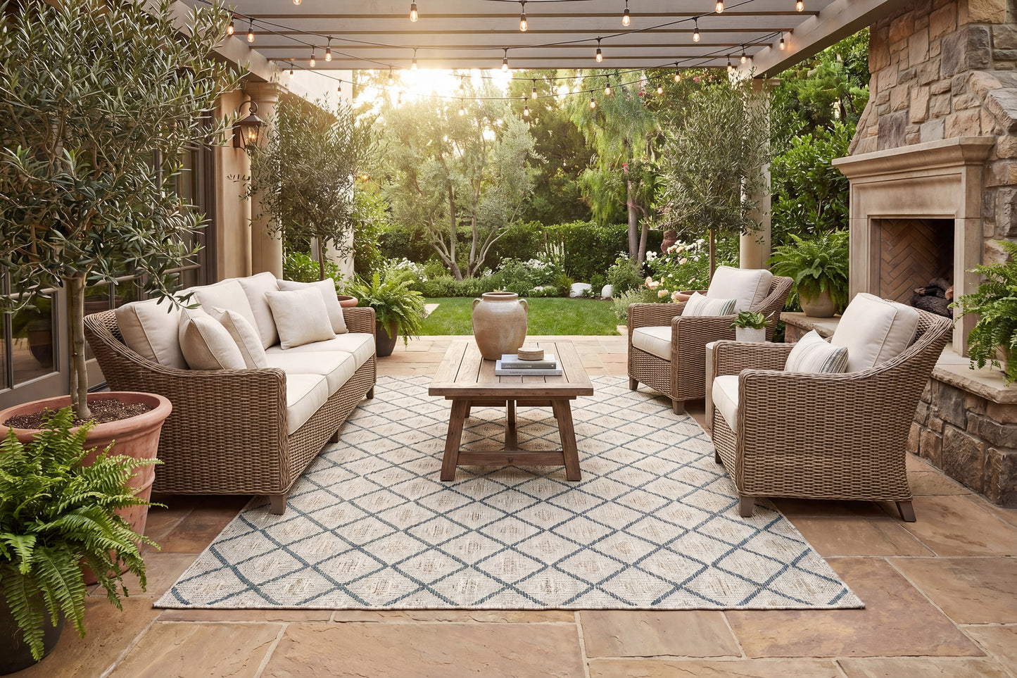 Melissa 4232-190 Ivory/Grey Area Rug