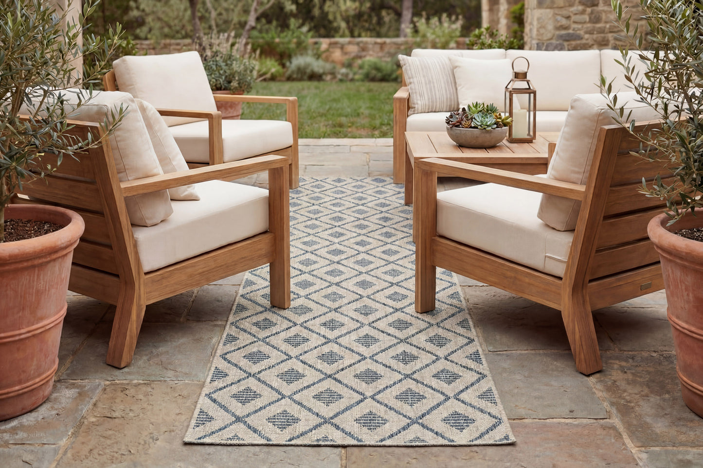 Melissa 4232-950 Grey/Blue Area Rug