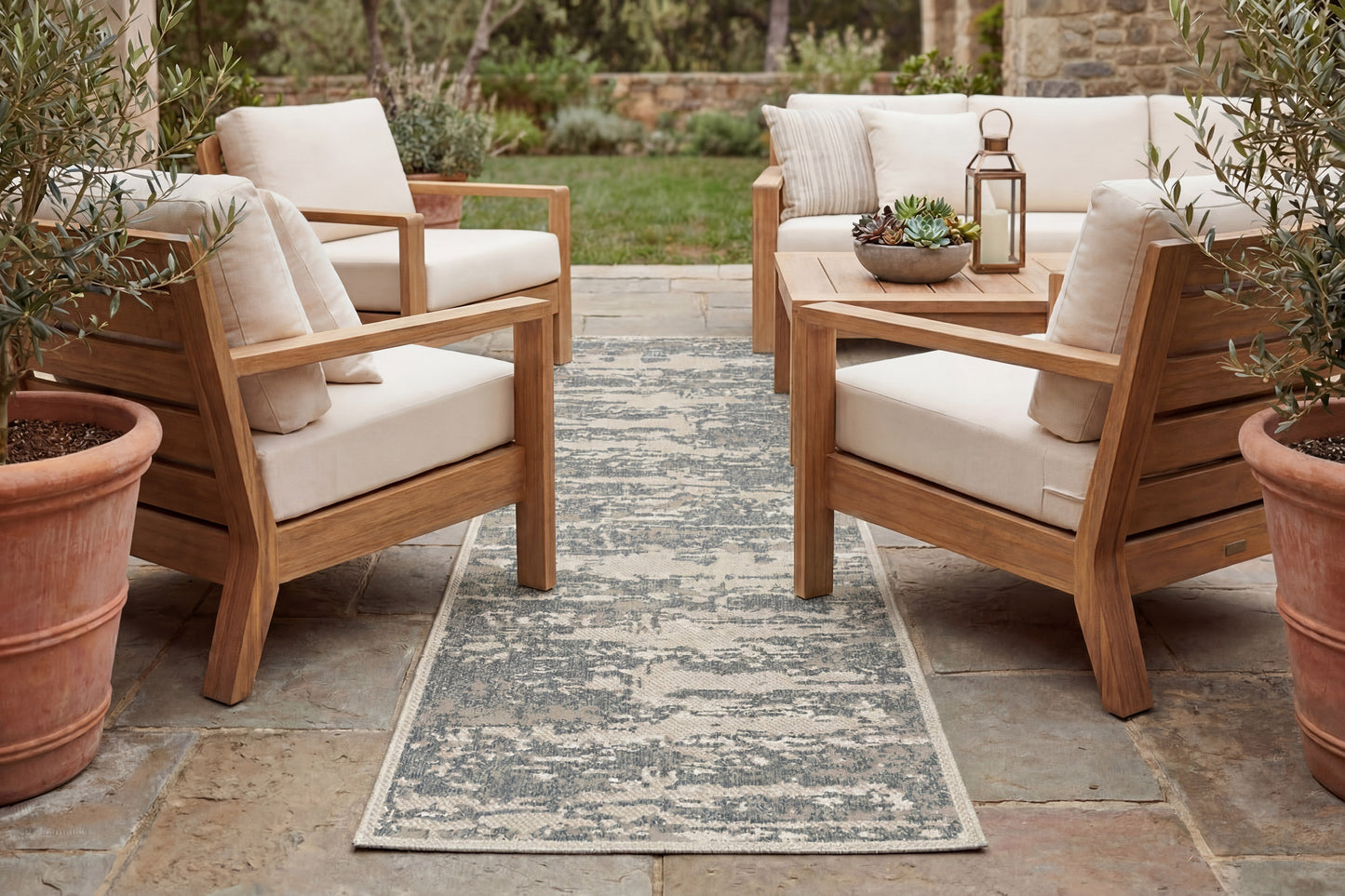 Melissa 4234-950 Grey/Blue Area Rug