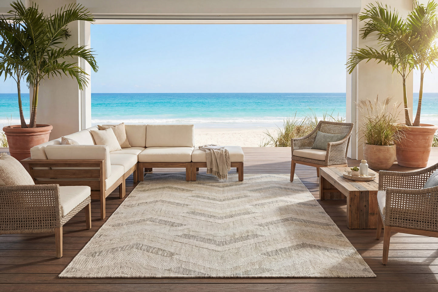 Melissa 4236-819 Beige/Ivory/Grey Area Rug