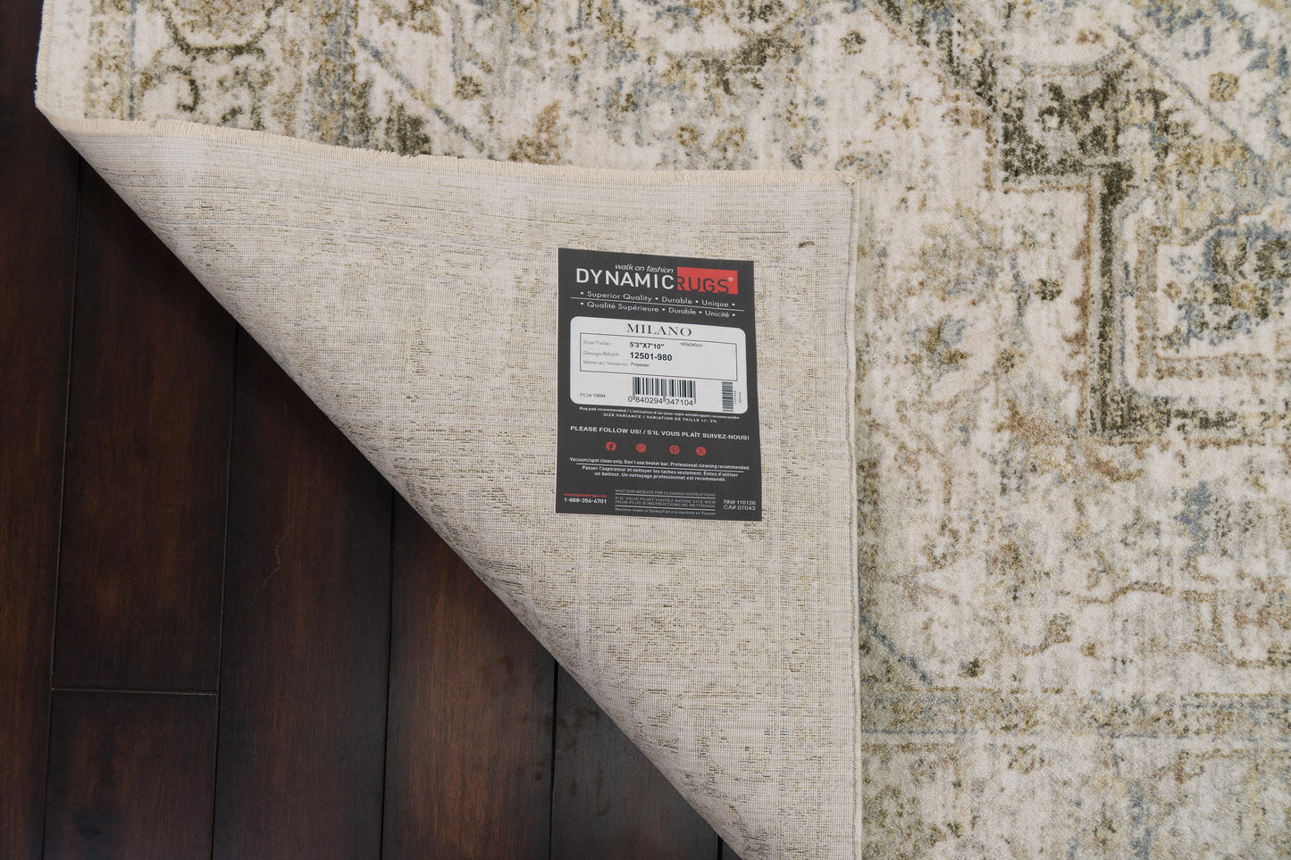 Milano 12501-980 Grey/Beige Area Rug