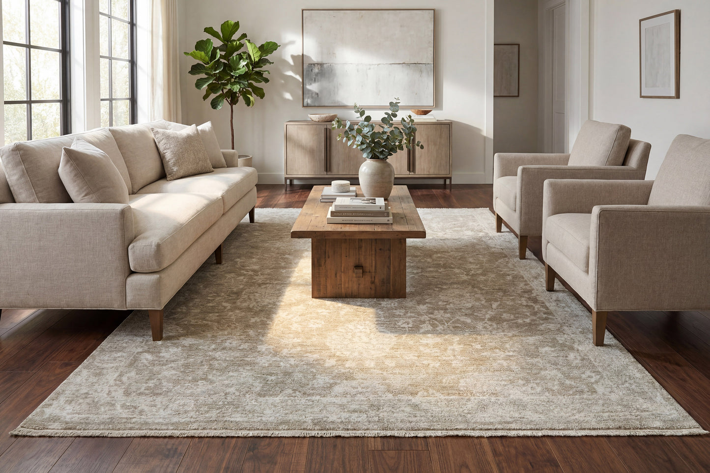 Milano 12502-981 Light Grey/Beige/Ivory Area Rug
