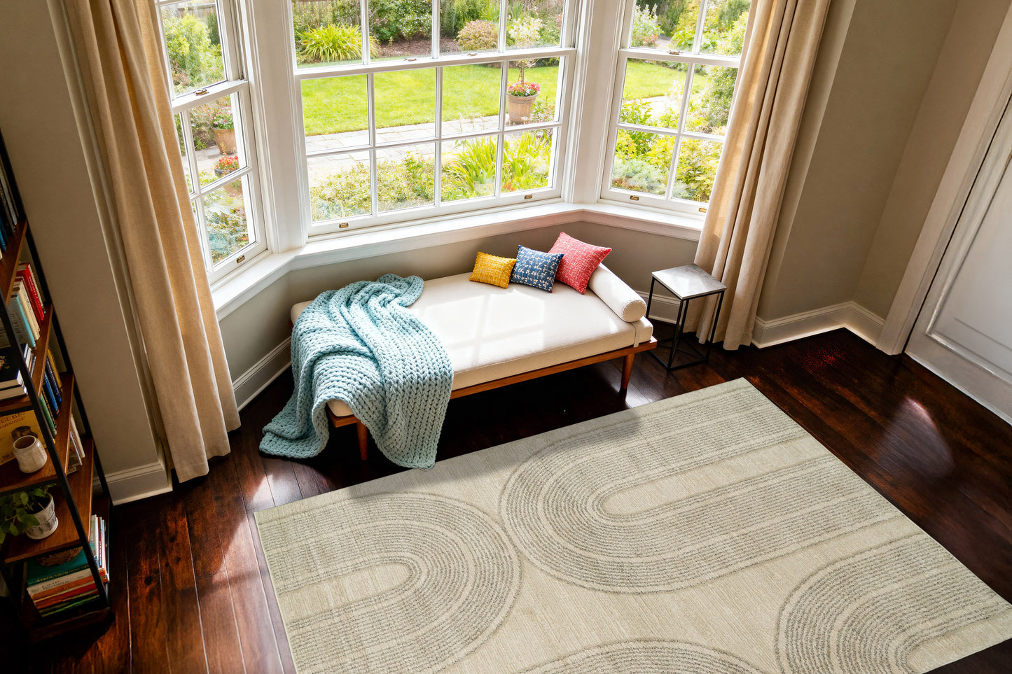 Monroe 9801-890 Beige/Grey Area Rug