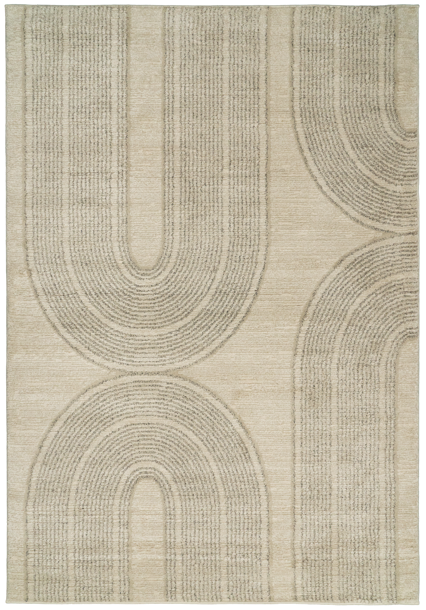 Monroe 9801-890 Beige/Grey Area Rug