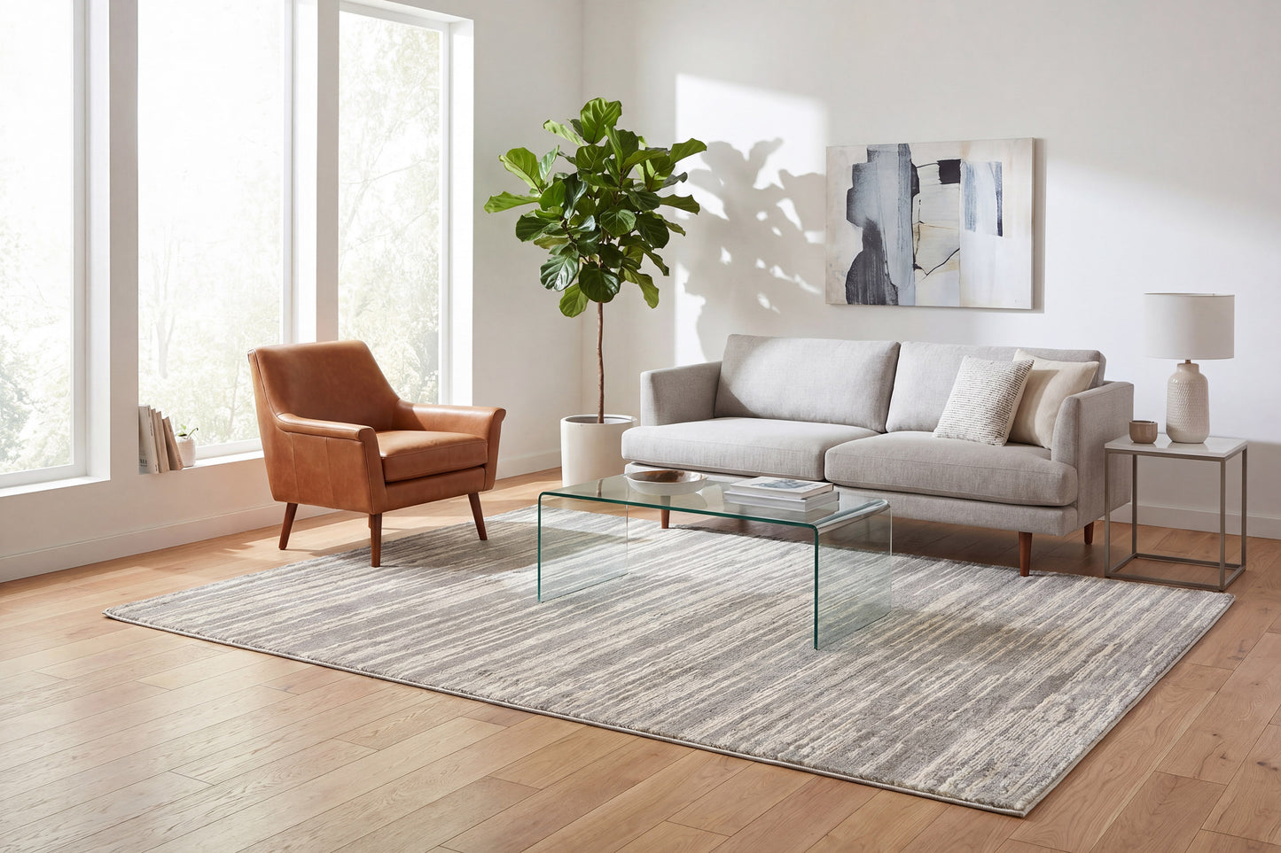 Monroe 9805-980 Grey/Beige Area Rug