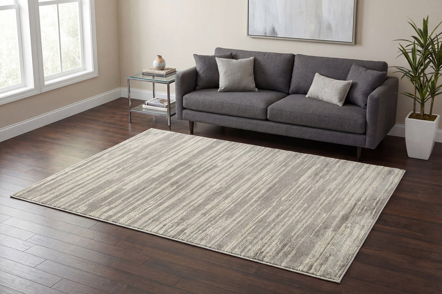 Monroe 9805-980 Grey/Beige Area Rug