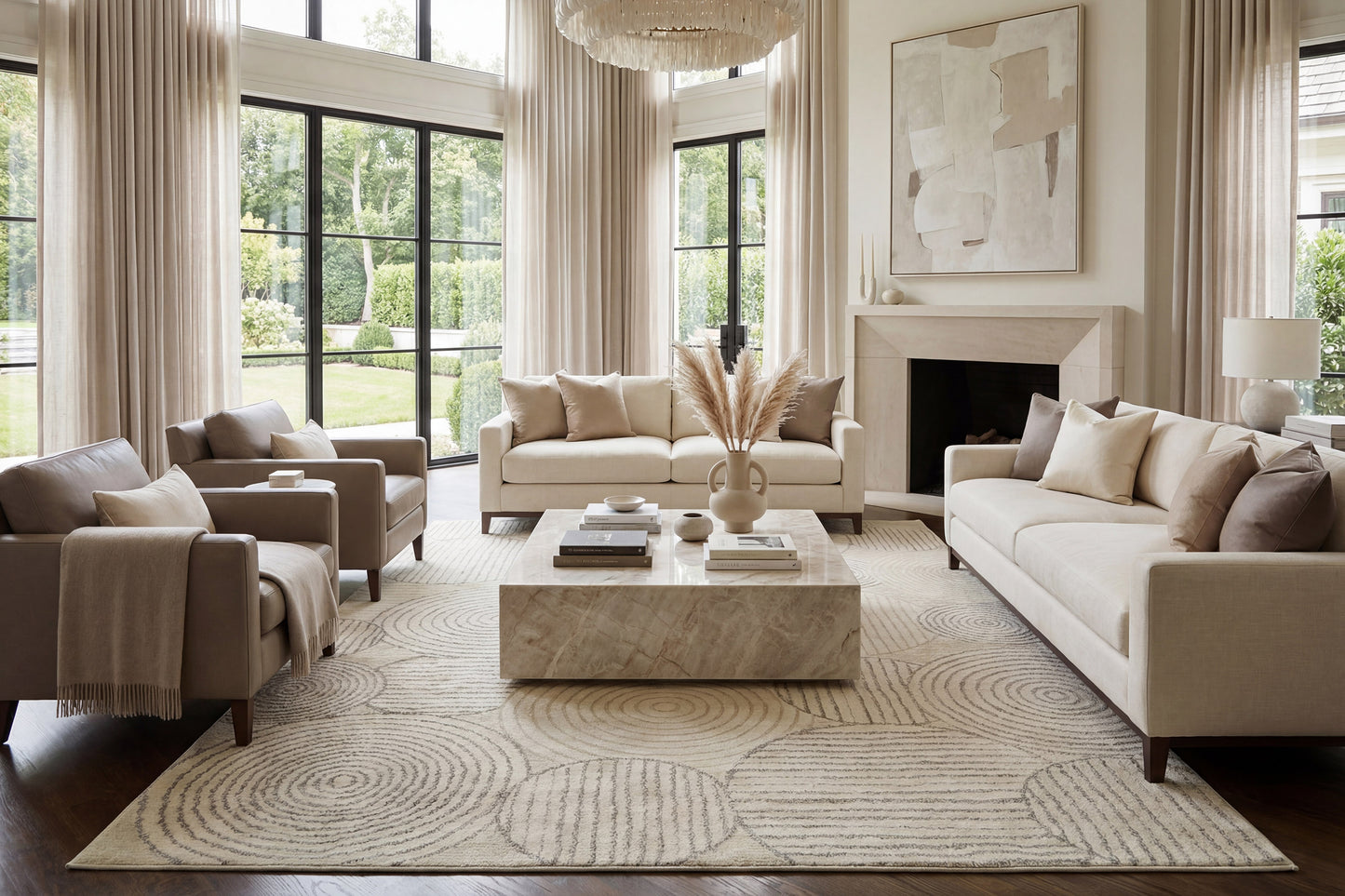Monroe 9815-190 Ivory/Grey Area Rug