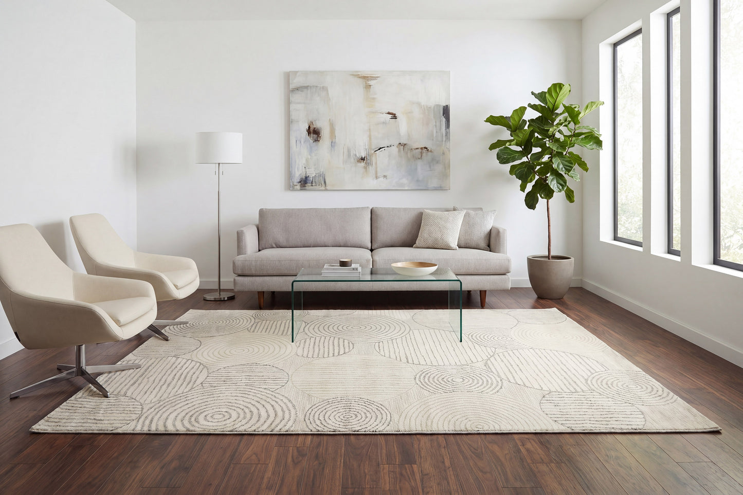 Monroe 9815-190 Ivory/Grey Area Rug