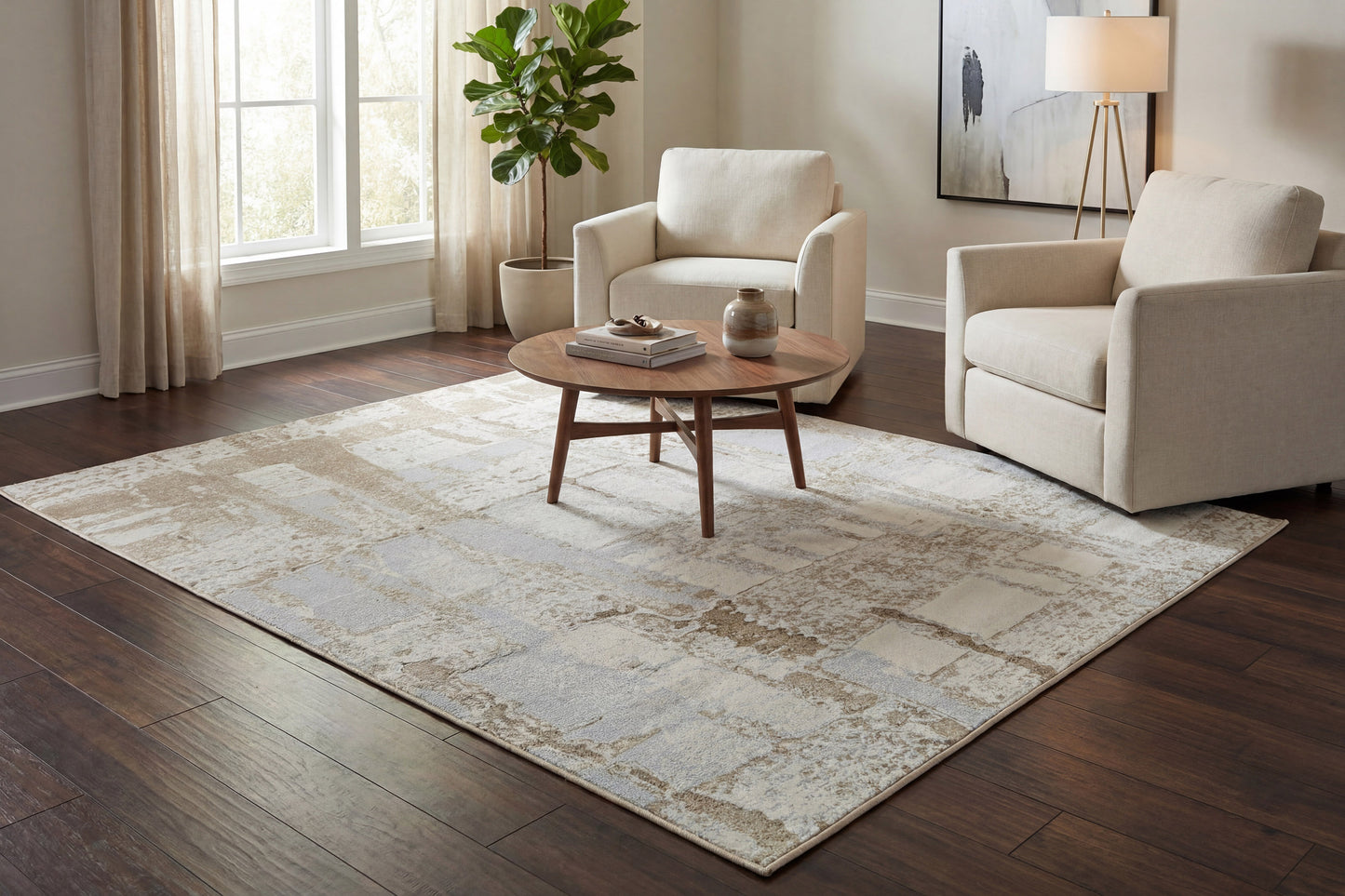Mysterio 1205-100 Ivory Area Rug