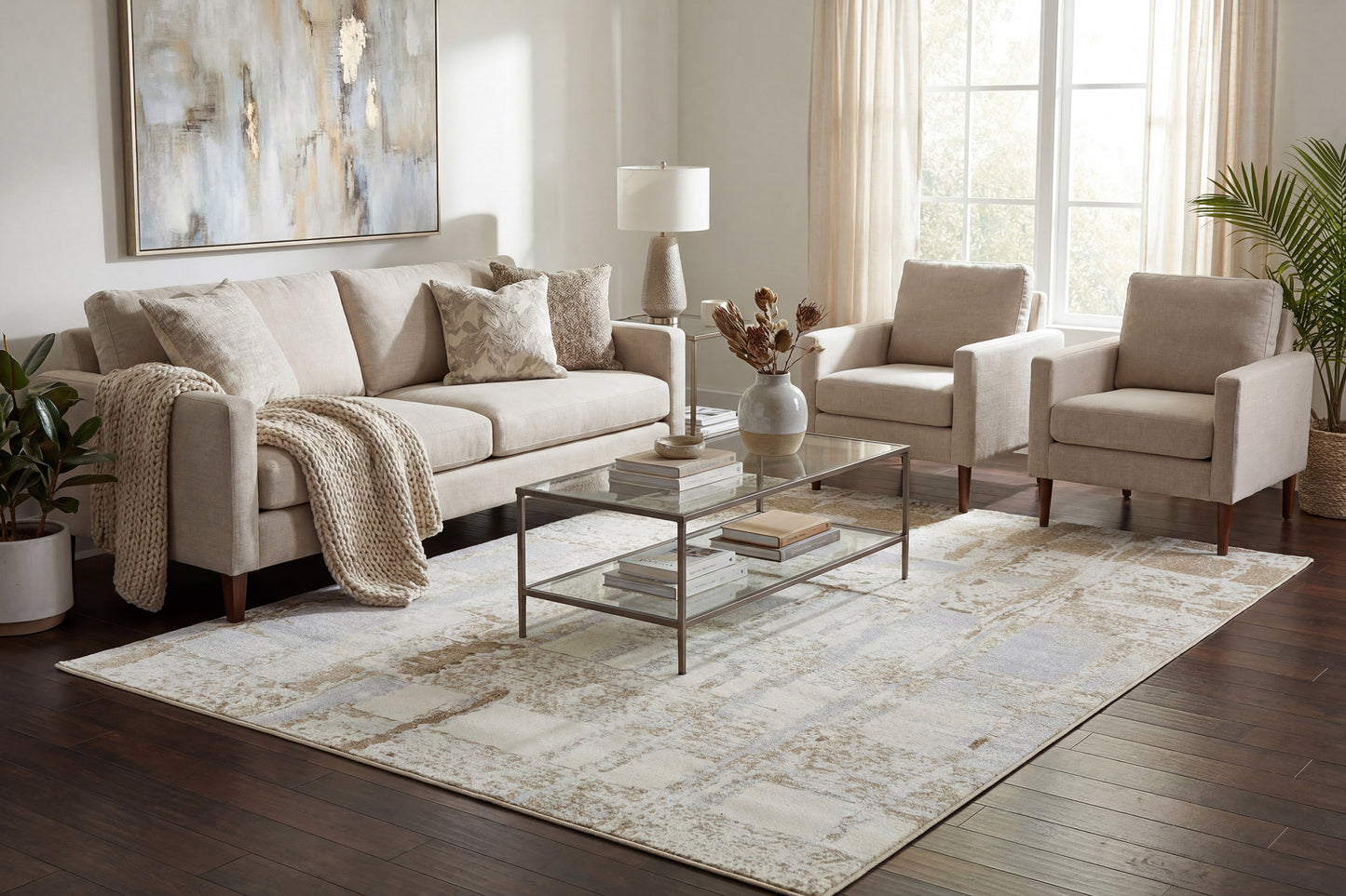 Mysterio 1205-100 Ivory Area Rug