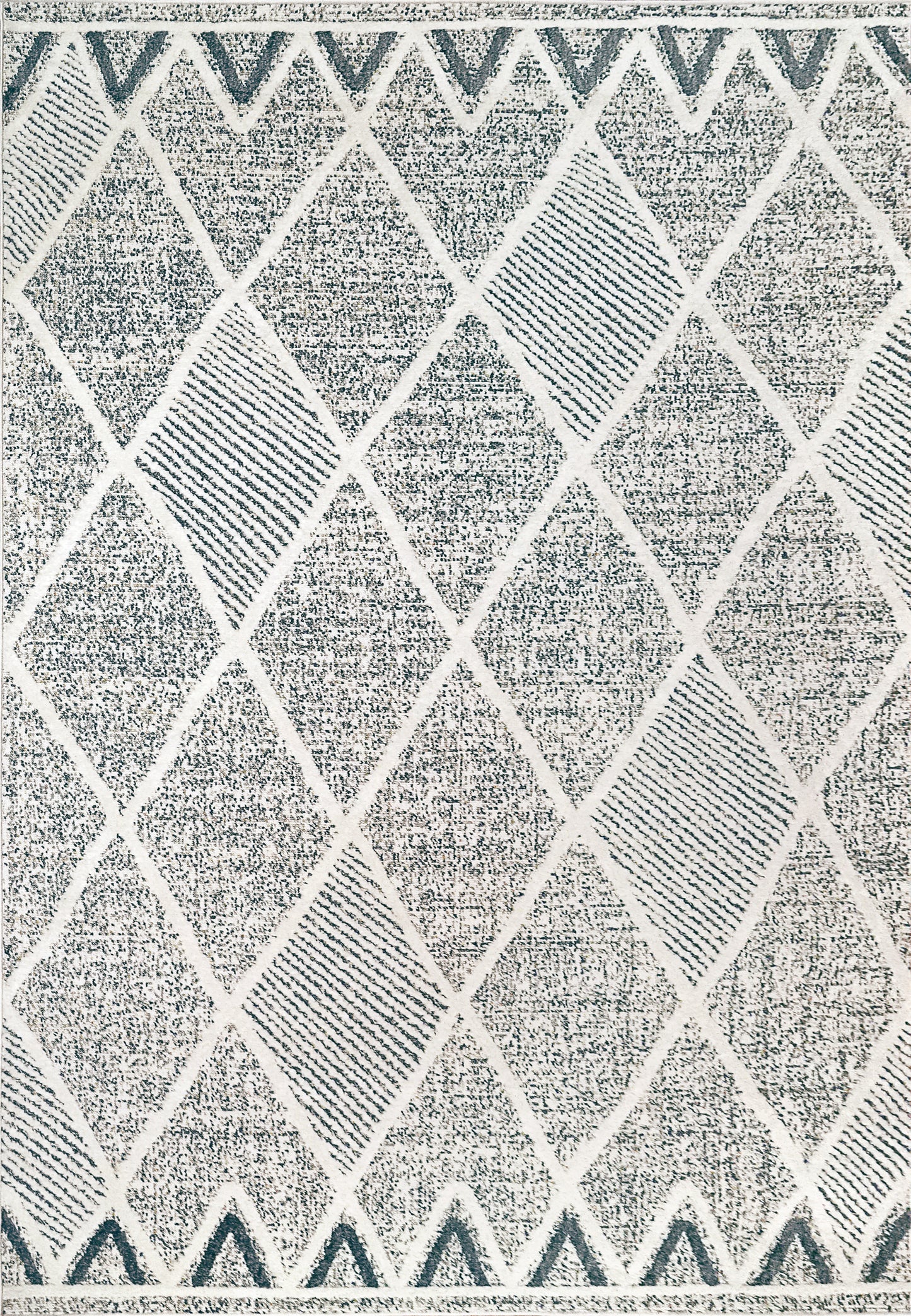 Myth 7297-159 Cream/Blue/Light Grey Area Rug