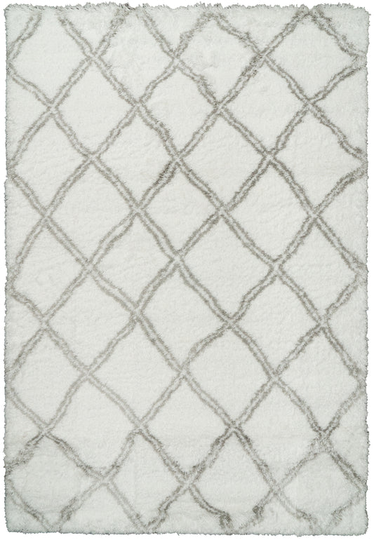 Nordic 7432-100 White/Silver Area Rug