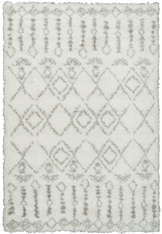 Nordic 7433-100 White/Silver Area Rug