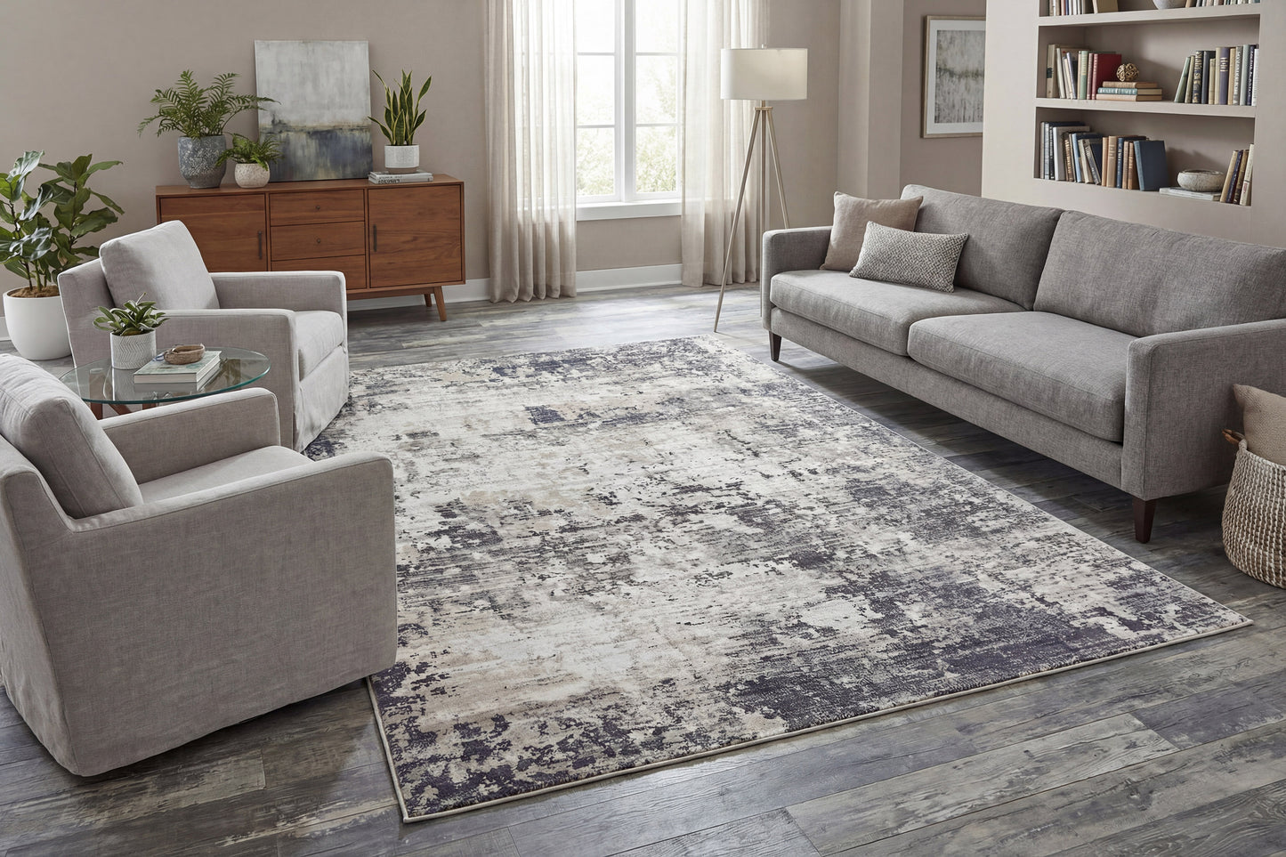 Norma 7280-510 Blue/Ivory Area Rug