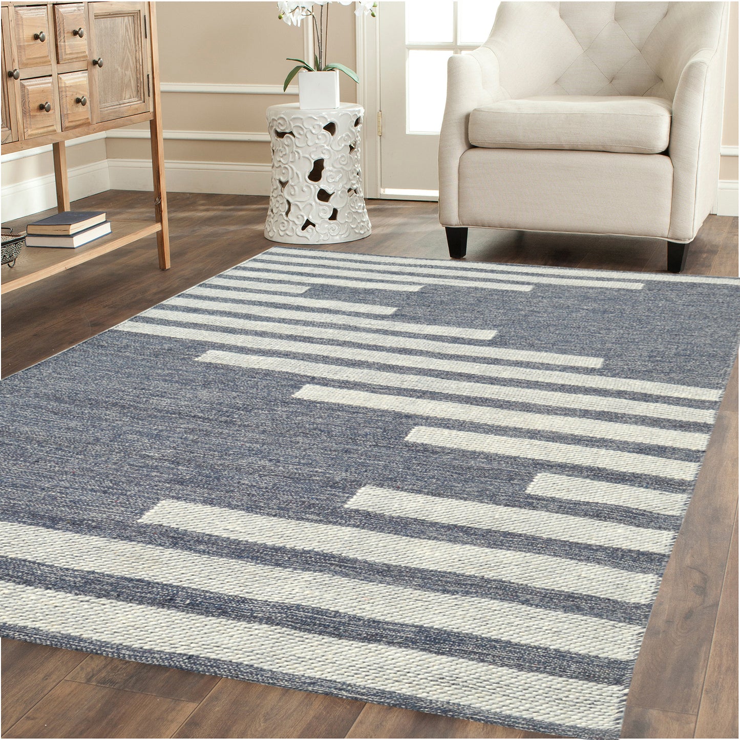 Oak 8372-910 Ivory/Grey Area Rug