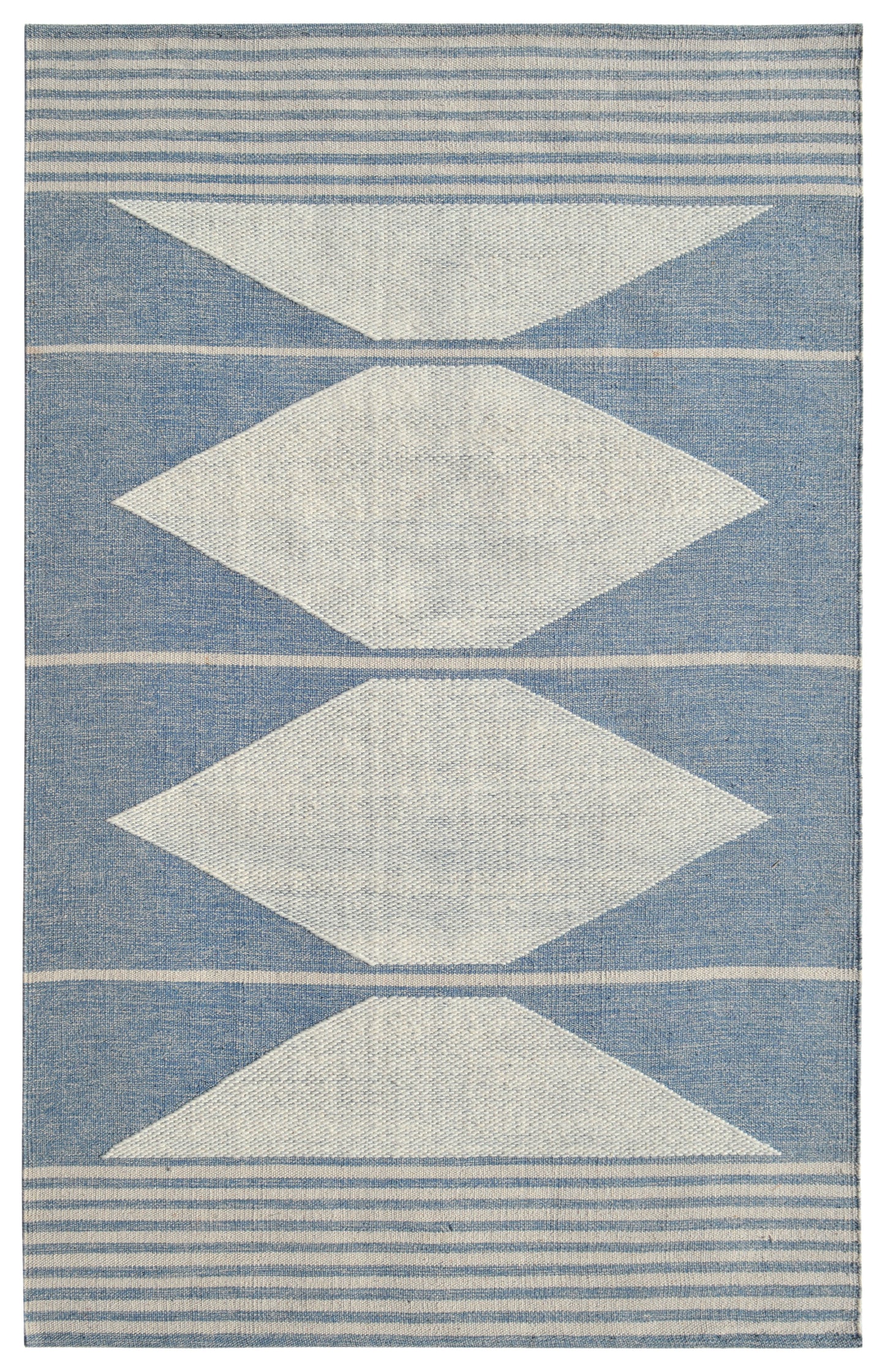 Oak 8374-501 Ivory/Blue Area Rug