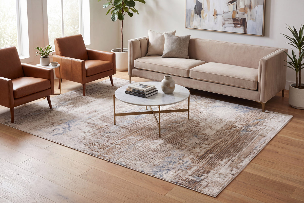 Obsession 9533-185 Cream/Beige/Blue Area Rug