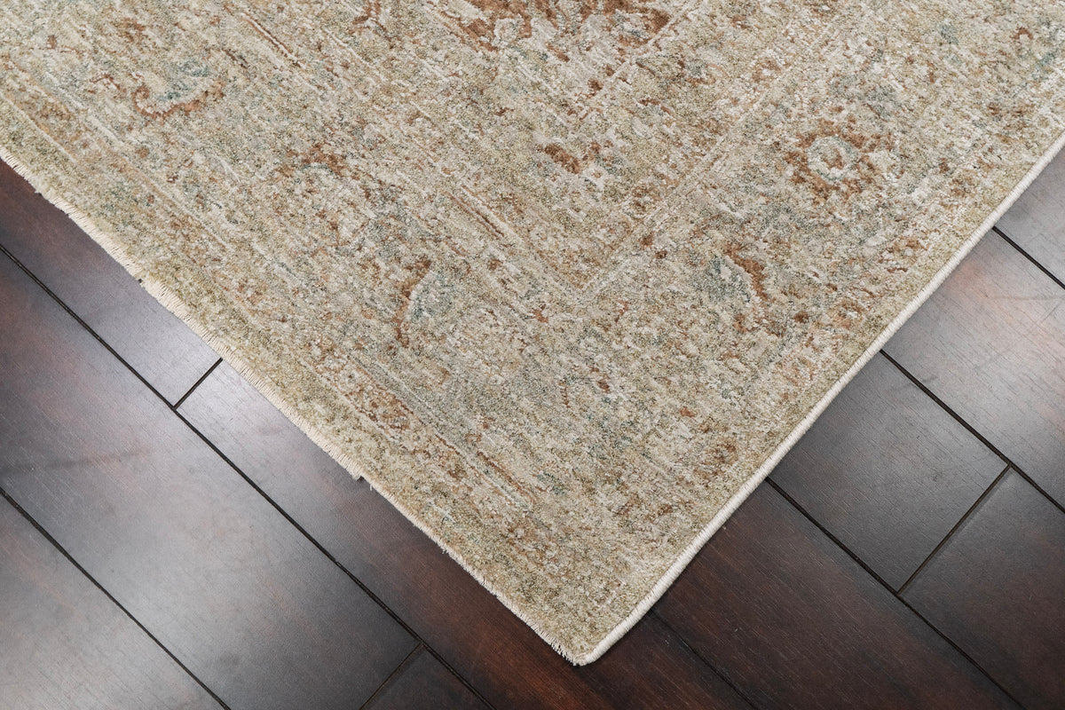 Pacific 15941-813 Beige/Cream/Coral Area Rug