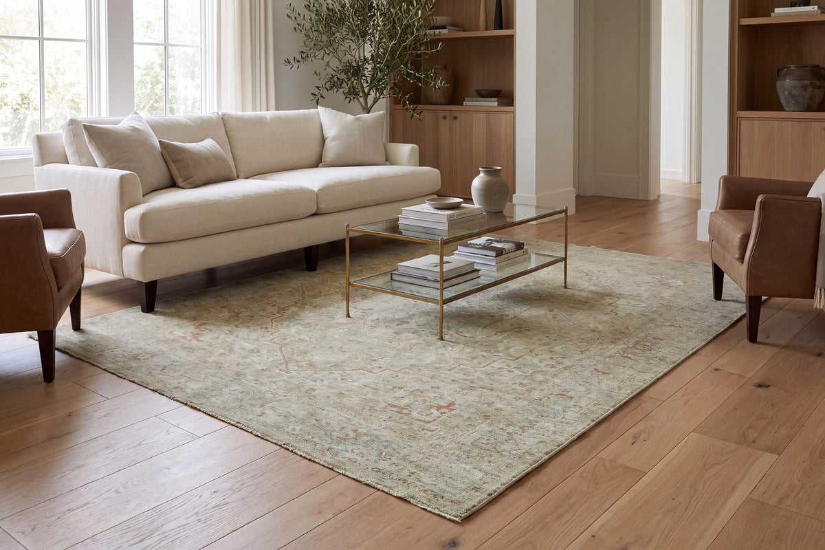 Pacific 15941-813 Beige/Cream/Coral Area Rug