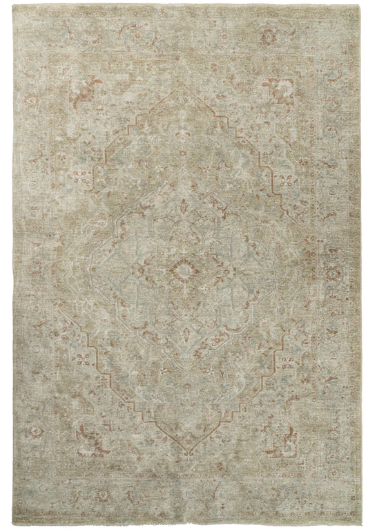Pacific 15941-813 Beige/Cream/Coral Area Rug