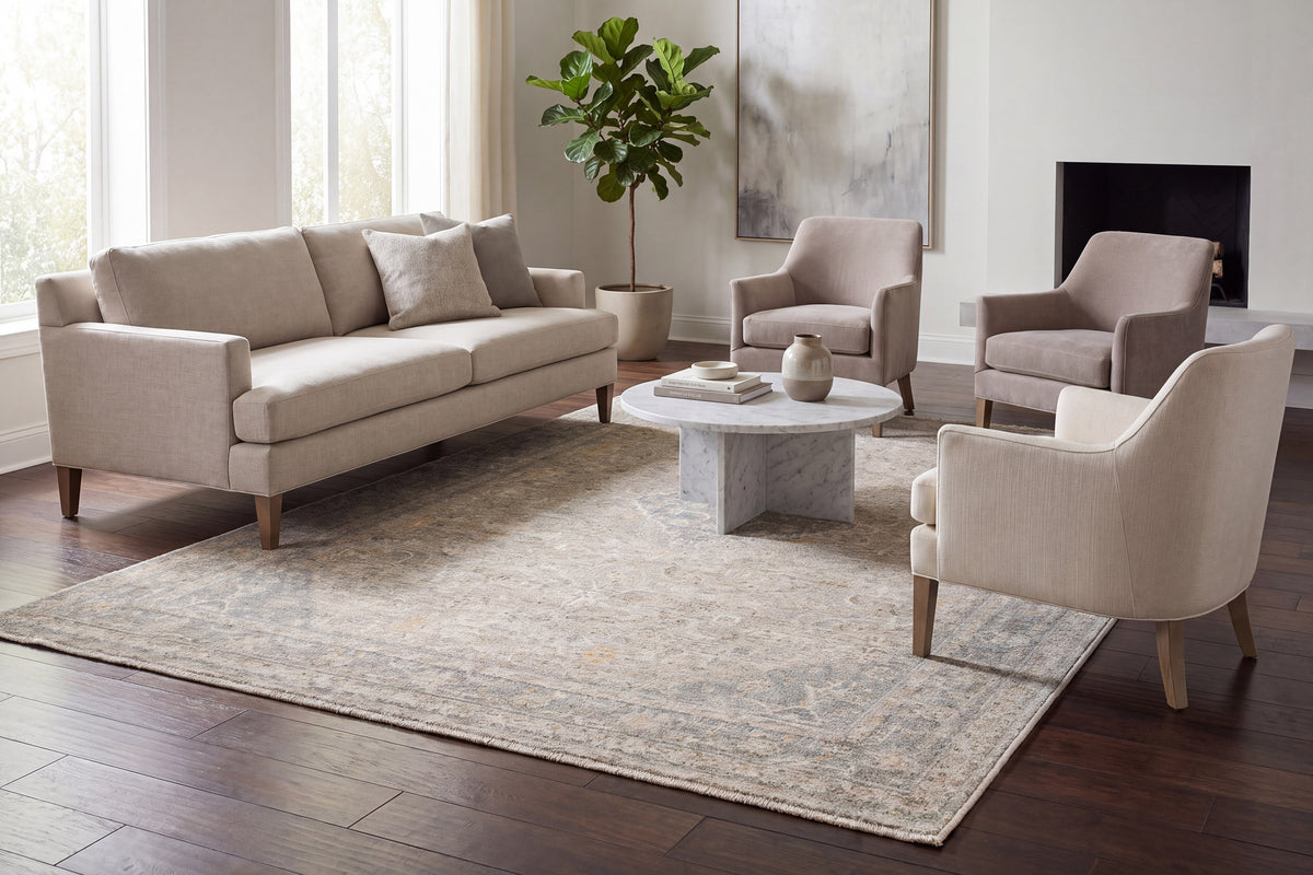 Pacific 15942-910 Grey/Ivory Area Rug