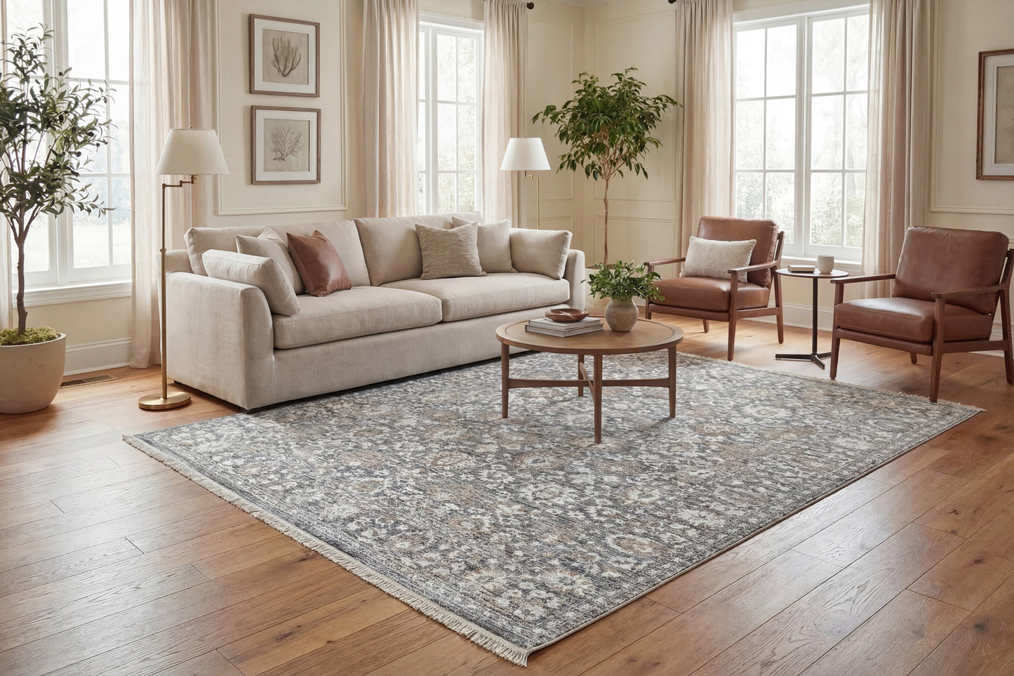 Patara 10566-991 Dark Grey/Silver Area Rug