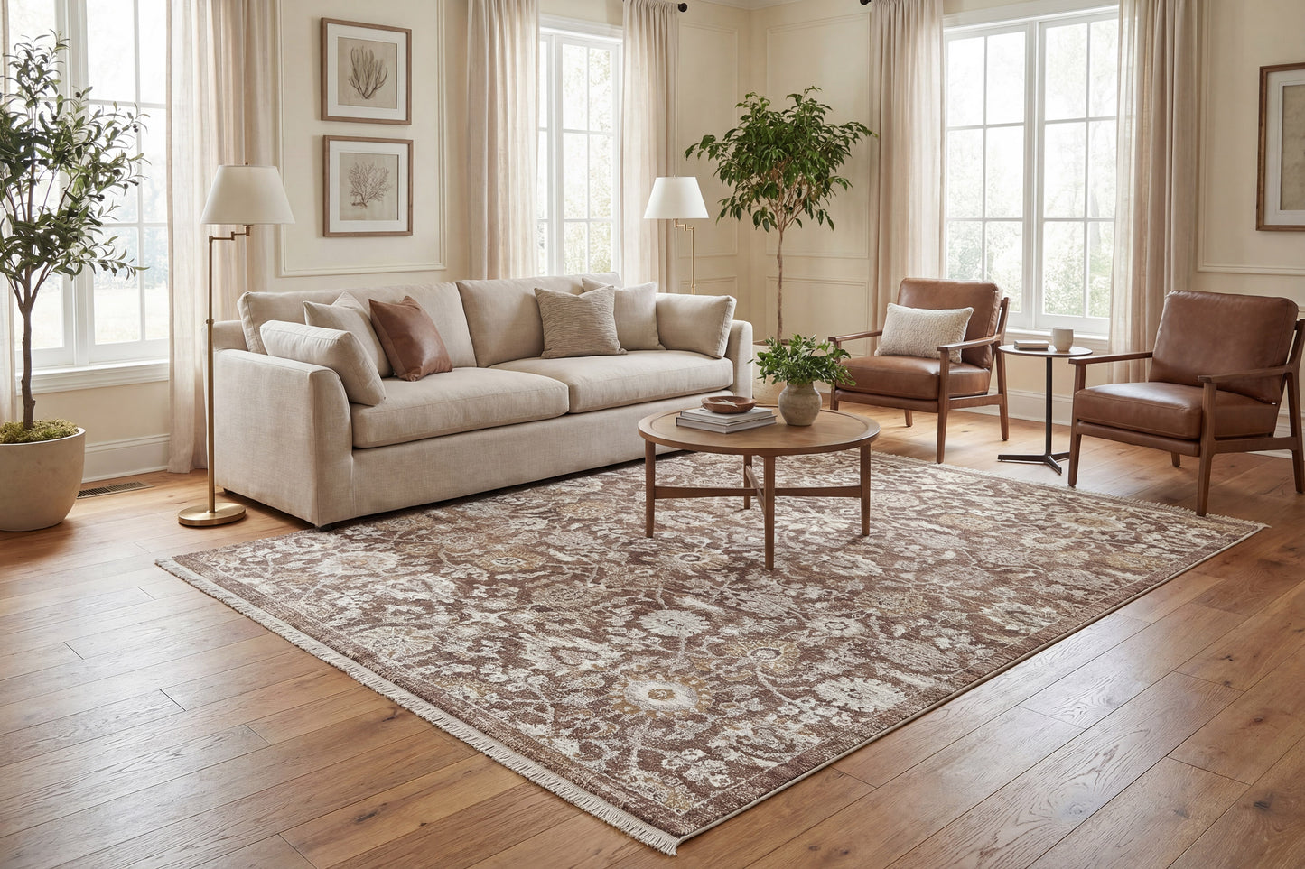 Patara 10568-681 Rust/Brown/Ivory Area Rug