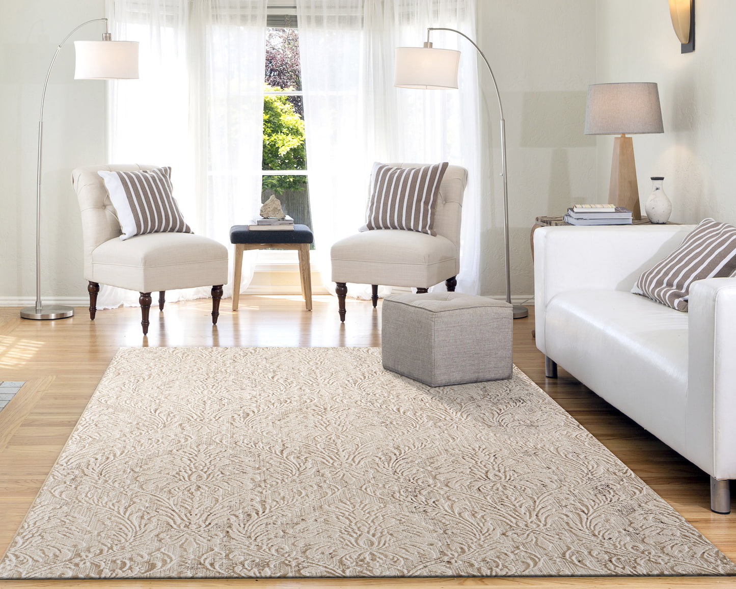 Quartz 27020-110 Ivory/Beige Area Rug