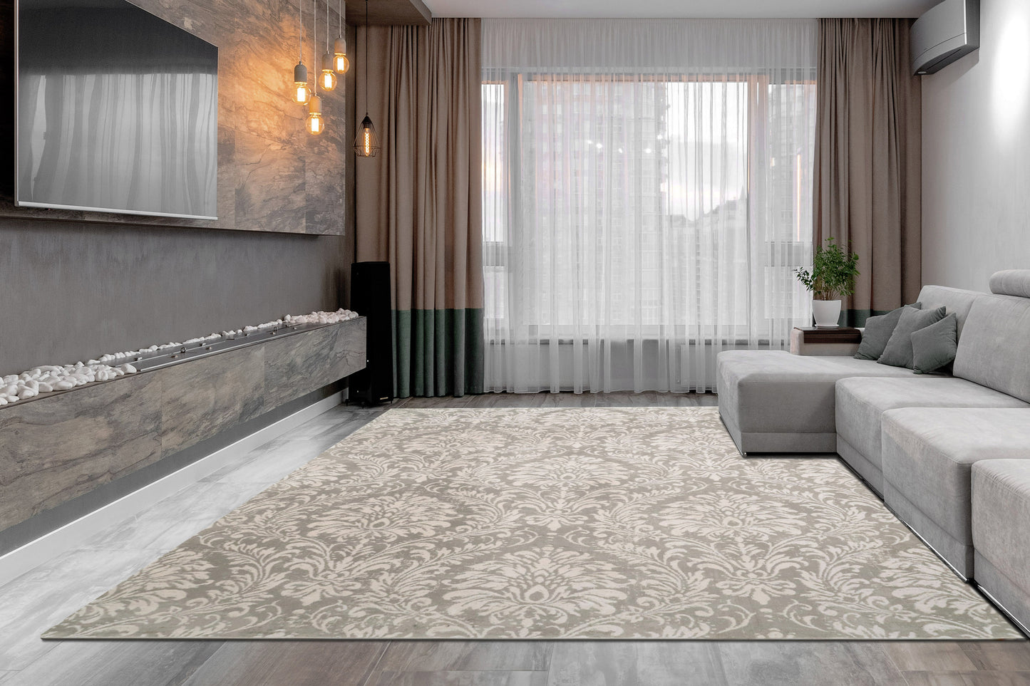 Quartz 27020-190 Light Grey Area Rug
