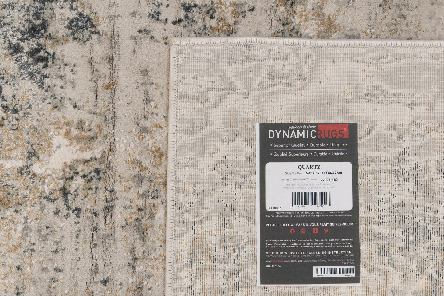 Quartz 27031-180 Beige/Grey Area Rug