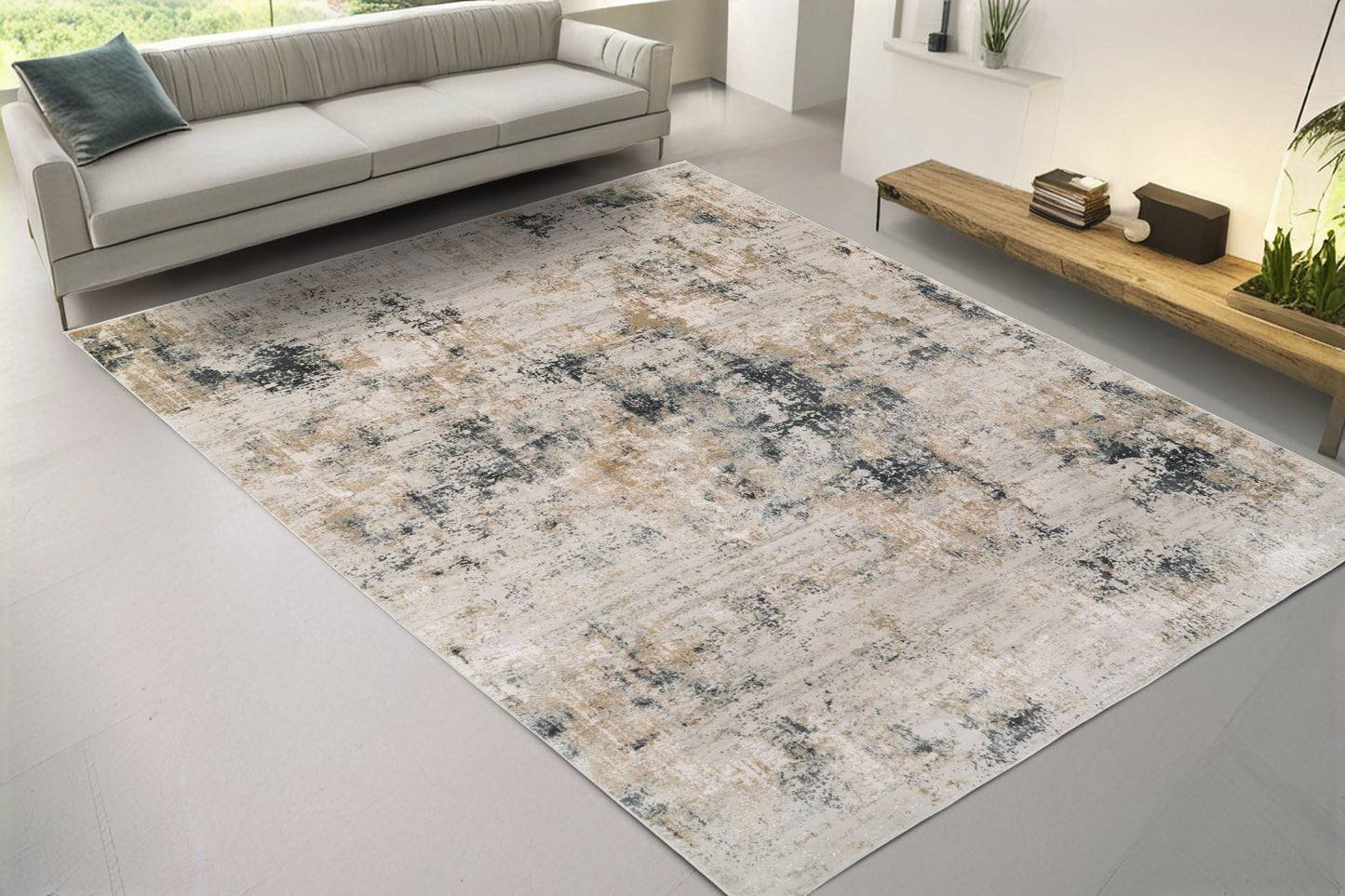 Quartz 27031-180 Beige/Grey Area Rug