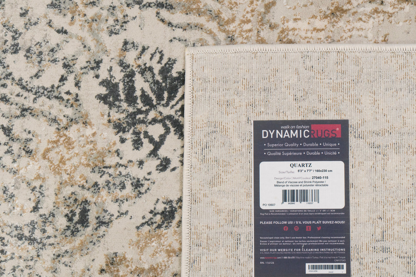 Quartz 27040-115 Light Beige/Grey Area Rug