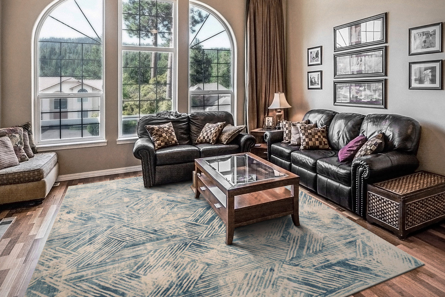 Quartz 27041-150 Beige/Blue Area Rug