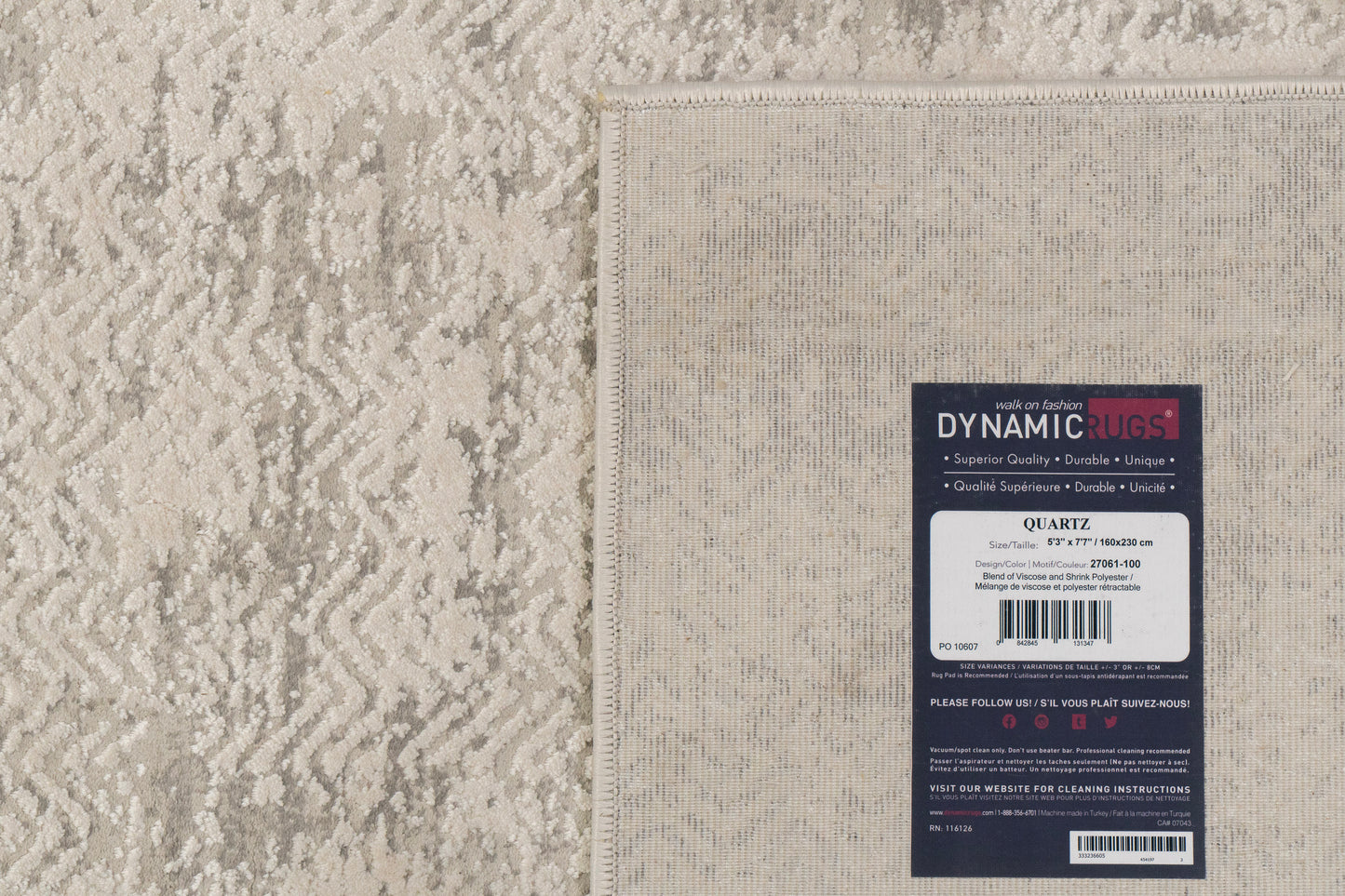 Quartz 27061-100 Ivory Area Rug