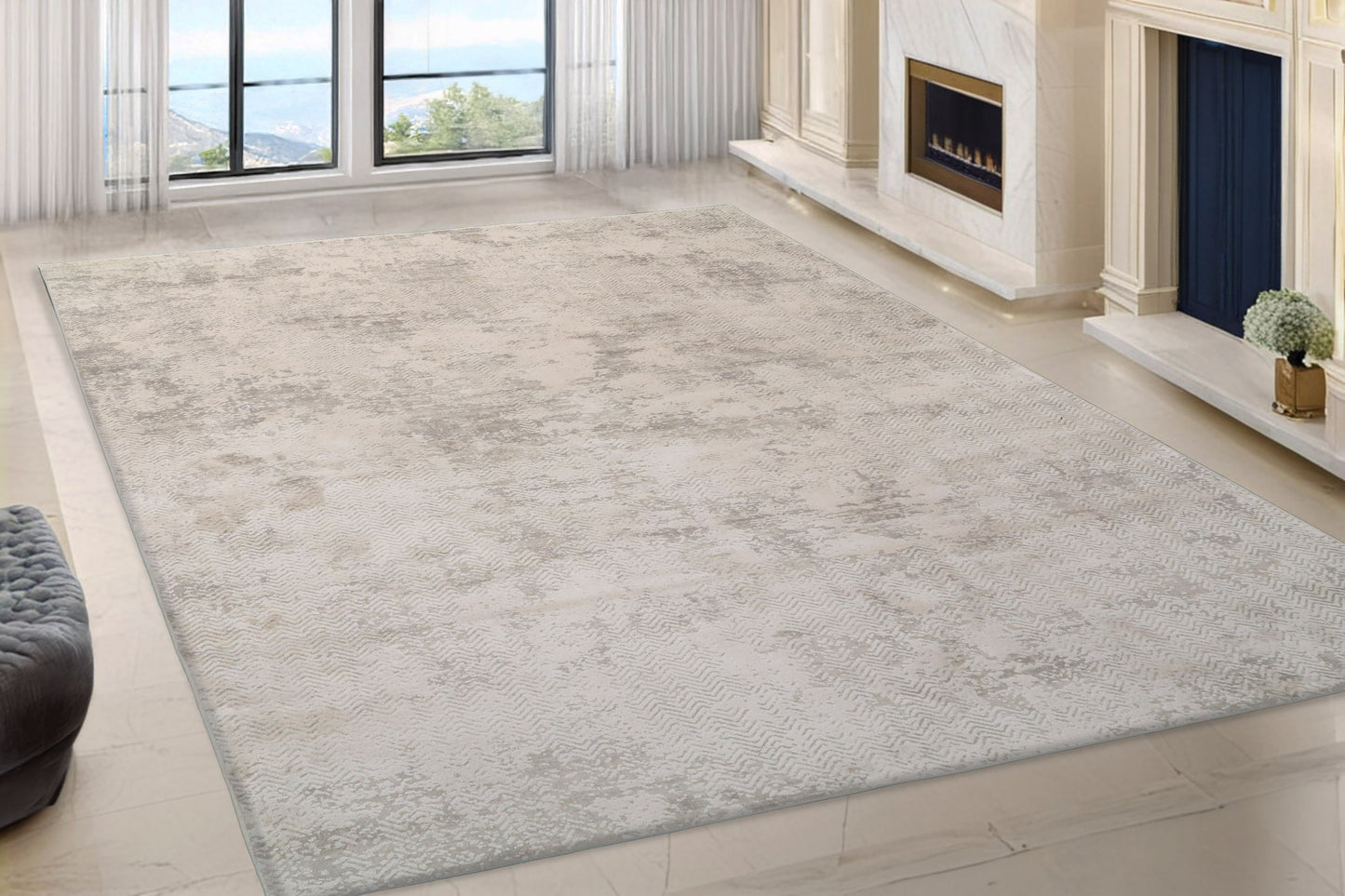 Quartz 27061-100 Ivory Area Rug