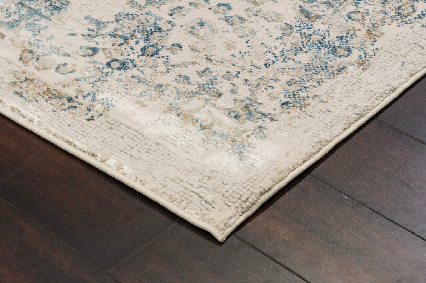 Quartz 27064-195 Ivory/Grey/Blue Area Rug