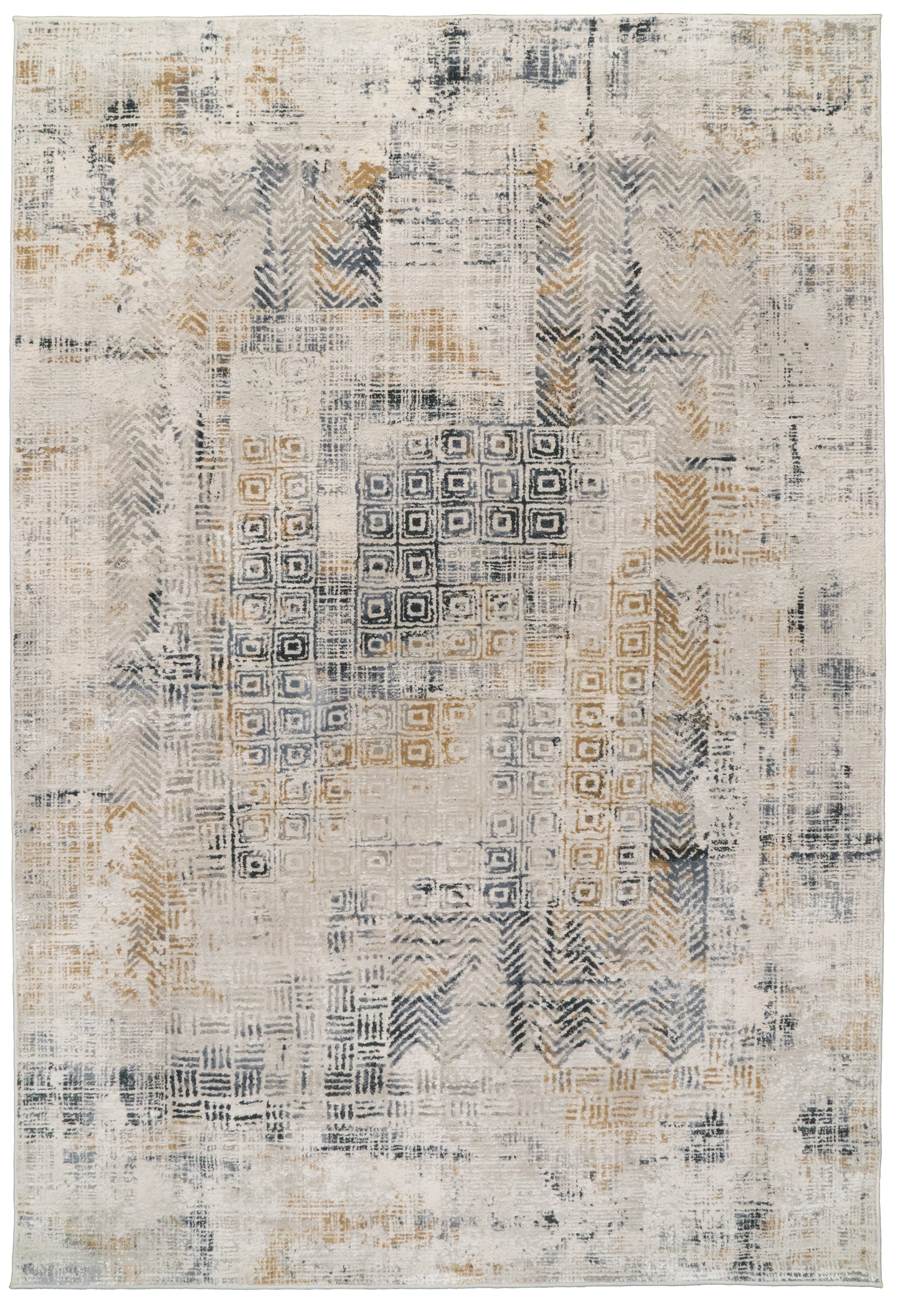 Quartz 27071-155 Ivory/Slate Area Rug