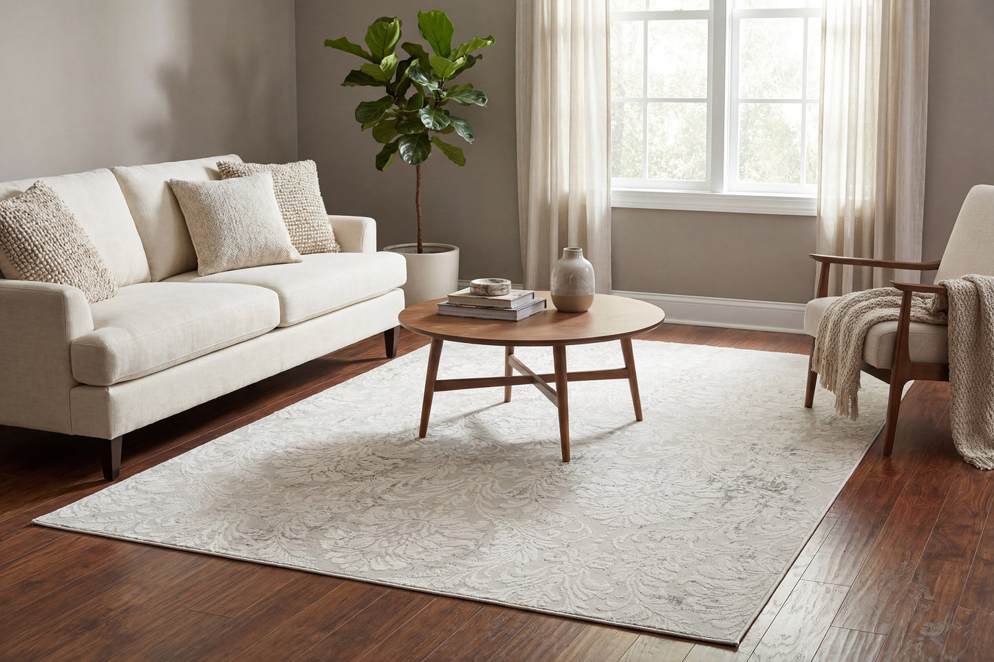 Quartz 27020-110 Ivory/Beige Area Rug