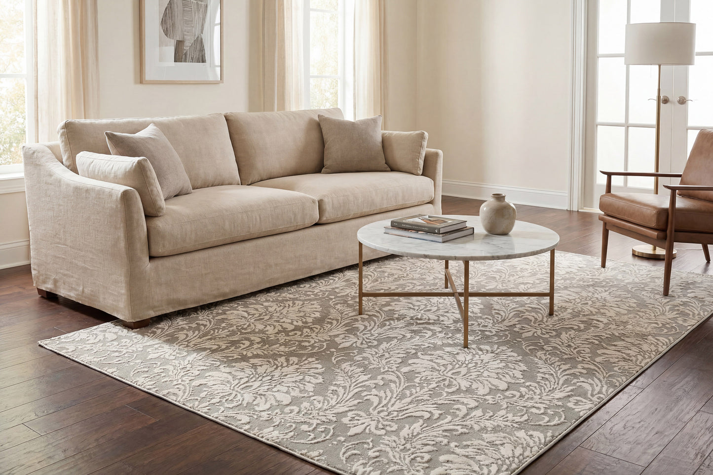 Quartz 27020-190 Light Grey Area Rug