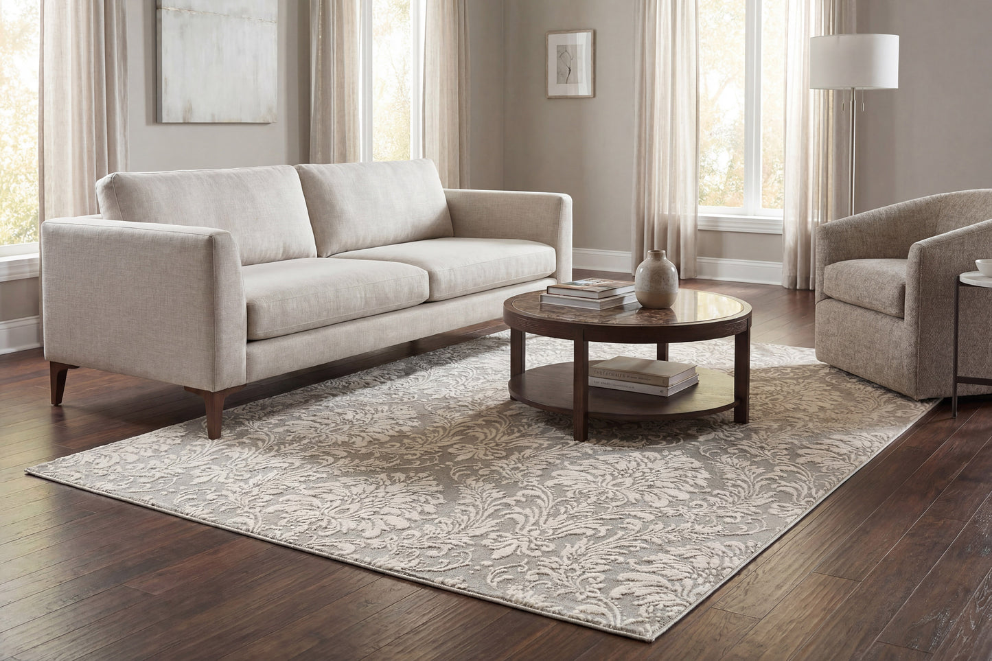 Quartz 27020-190 Light Grey Area Rug