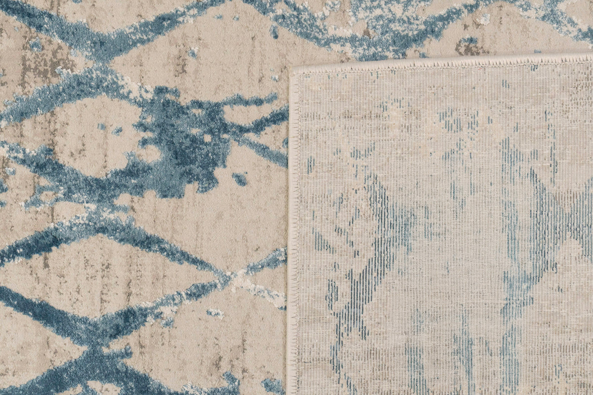 Quartz 27039-500 Ivory/Blue Area Rug