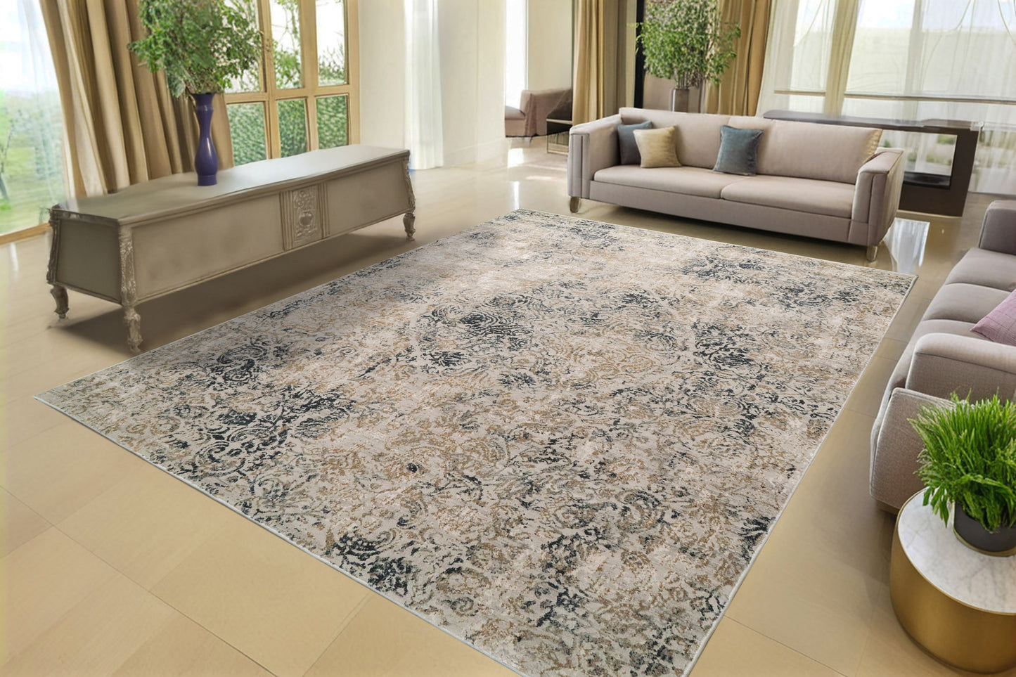 Quartz 27040-115 Light Beige/Grey Area Rug