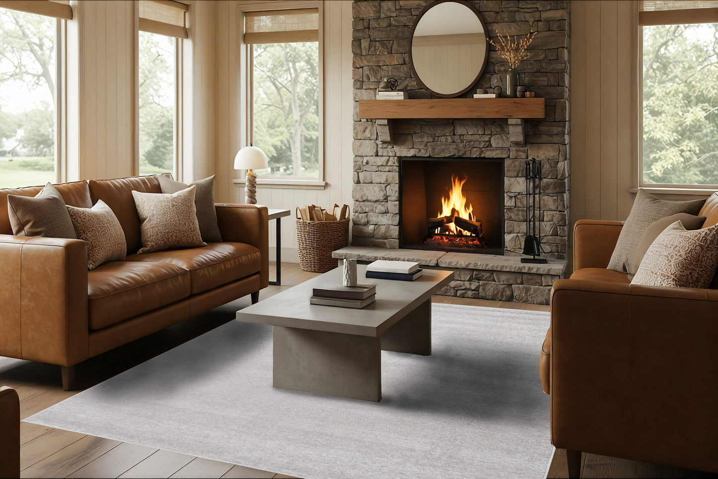 Quin 41008-2121 Light Grey Area Rug